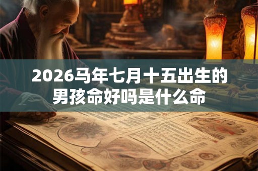 2026马年七月十五出生的男孩命好吗是什么命