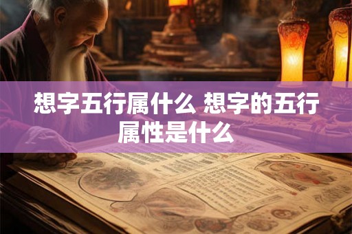 想字五行属什么 想字的五行属性是什么