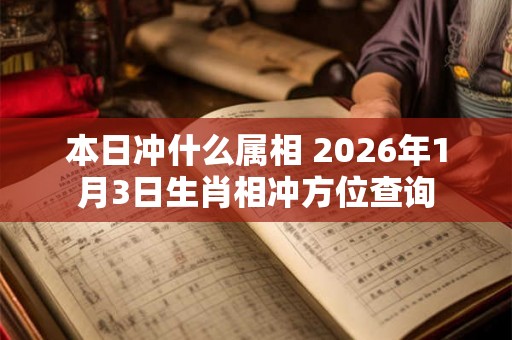本日冲什么属相 2026年1月3日生肖相冲方位查询