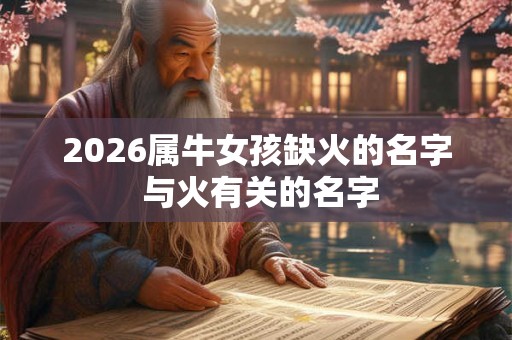 2026属牛女孩缺火的名字 与火有关的名字