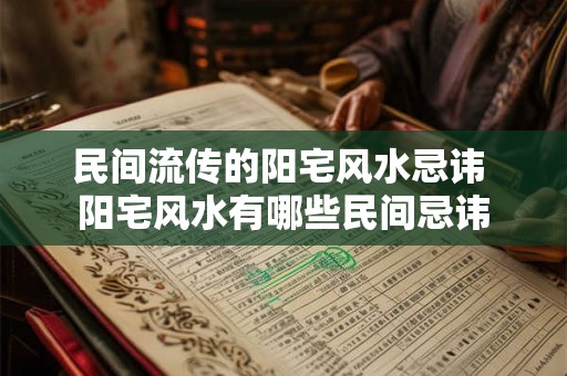 民间流传的阳宅风水忌讳 阳宅风水有哪些民间忌讳