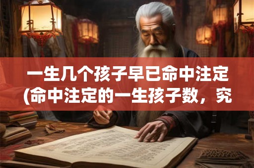 一生几个孩子早已命中注定(命中注定的一生孩子数，究竟是多少？)