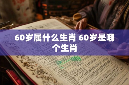 60岁属什么生肖 60岁是哪个生肖