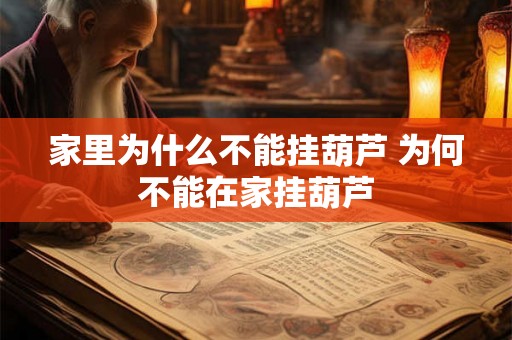 家里为什么不能挂葫芦 为何不能在家挂葫芦