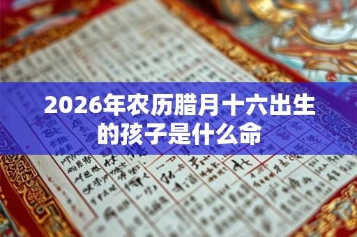 2026年农历腊月十六出生的孩子是什么命