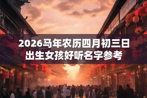 2026马年农历四月初三日出生女孩好听名字参考