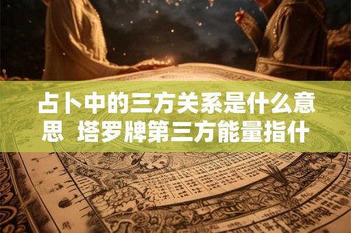 占卜中的三方关系是什么意思  塔罗牌第三方能量指什么