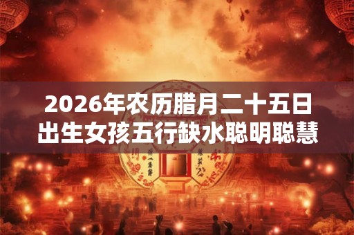 2026年农历腊月二十五日出生女孩五行缺水聪明聪慧取名