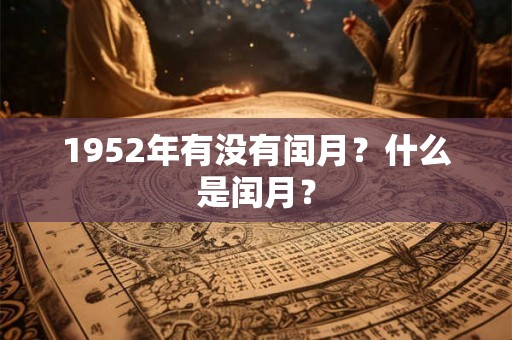 1952年有没有闰月？什么是闰月？