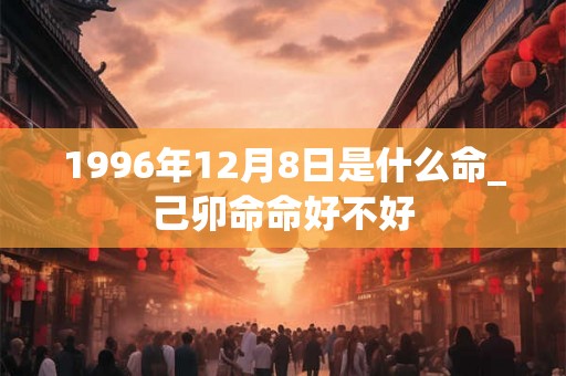 1996年12月8日是什么命_己卯命命好不好