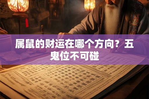 属鼠的财运在哪个方向？五鬼位不可碰