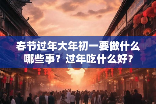 春节过年大年初一要做什么哪些事？过年吃什么好？