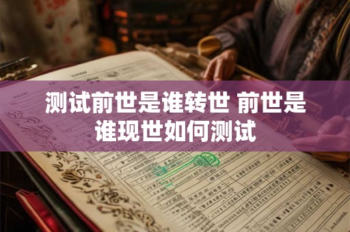 测试前世是谁转世 前世是谁现世如何测试