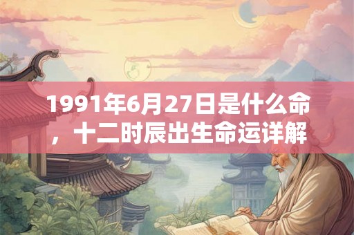 1991年6月27日是什么命，十二时辰出生命运详解