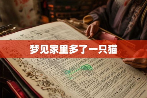 梦见家里多了一只猫 梦见家里多了一只猫