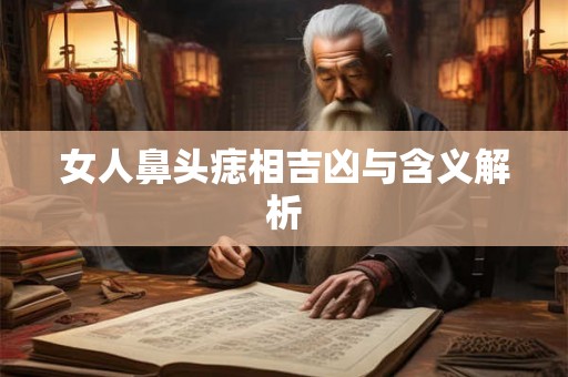 女人鼻头痣相吉凶与含义解析 女人鼻头痣相吉凶与含义解析
