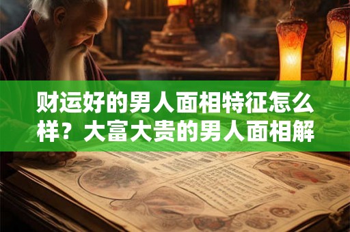 财运好的男人面相特征怎么样？大富大贵的男人面相解析！