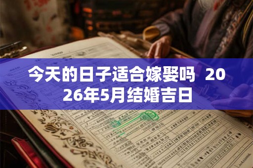 今天的日子适合嫁娶吗  2026年5月结婚吉日