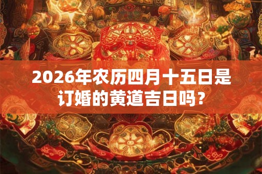 2026年农历四月十五日是订婚的黄道吉日吗? 2026年农历四月十五日是订婚的黄道吉日吗?