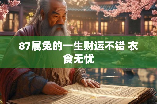 87属兔的一生财运不错 衣食无忧