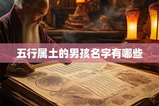 五行属土的男孩名字有哪些
