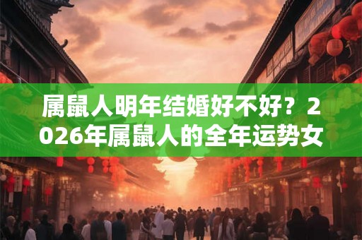 属鼠人明年结婚好不好?2026年属鼠人的全年运势女 属鼠人明年结婚好不好?2026年属鼠人的全年运势女