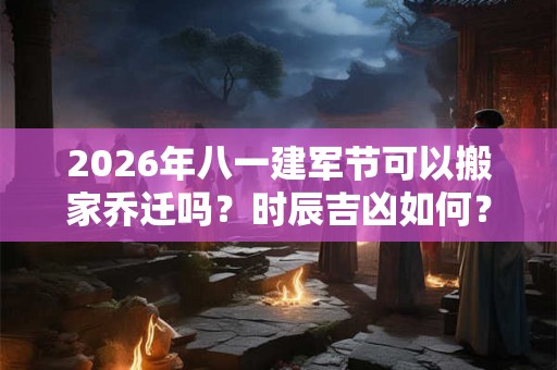 2026年八一建军节可以搬家乔迁吗？时辰吉凶如何？