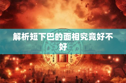 解析短下巴的面相究竟好不好