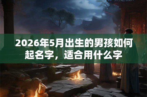 2026年5月出生的男孩如何起名字，适合用什么字