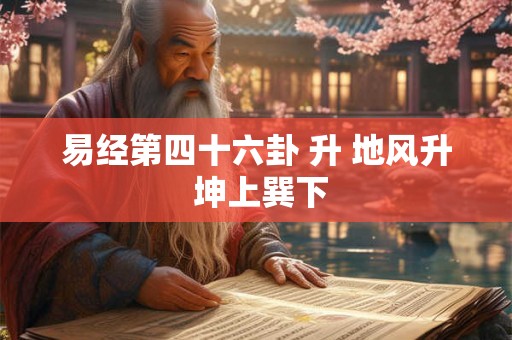 易经第四十六卦 升 地风升 坤上巽下