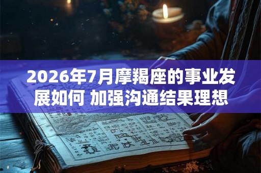2026年7月摩羯座的事业发展如何 加强沟通结果理想