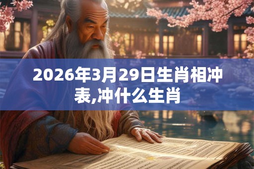 2026年3月29日生肖相冲表,冲什么生肖