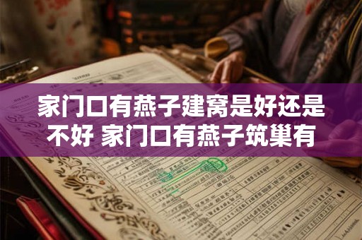 家门口有燕子建窝是好还是不好 家门口有燕子筑巢有害吗