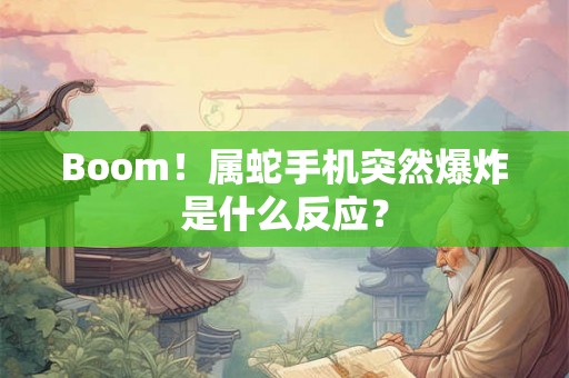 Boom！属蛇手机突然爆炸是什么反应？