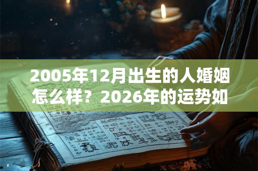 2005年12月出生的人婚姻怎么样？2026年的运势如何？
