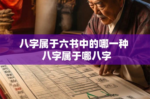 八字属于六书中的哪一种  八字属于哪八字