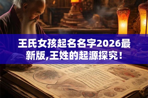 王氏女孩起名名字2026最新版,王姓的起源探究! 王氏女孩起名名字2026最新版,王姓的起源探究!