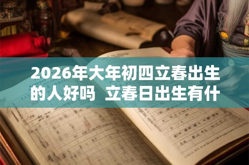 2026年大年初四立春出生的人好吗  立春日出生有什么说法