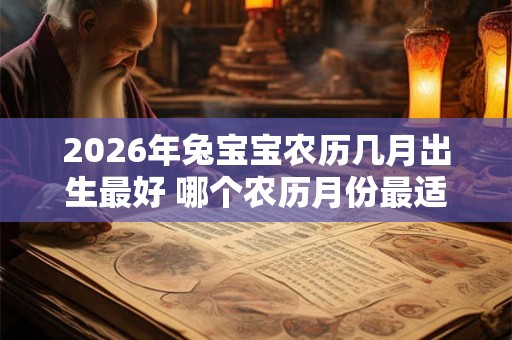 2026年兔宝宝农历几月出生最好 哪个农历月份最适合2026年兔宝宝出生