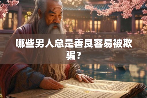 哪些男人总是善良容易被欺骗？