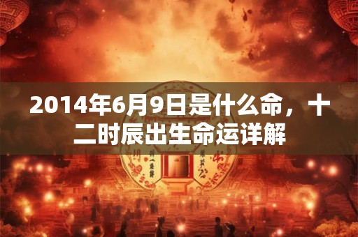 2014年6月9日是什么命,十二时辰出生命运详解 2014年6月9日是什么命,十二时辰出生命运详解