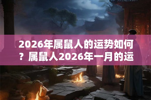 2026年属鼠人的运势如何？属鼠人2026年一月的运势好吗？