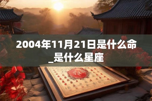 2004年11月21日是什么命_是什么星座
