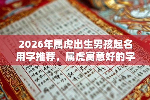 2026年属虎出生男孩起名用字推荐，属虎寓意好的字