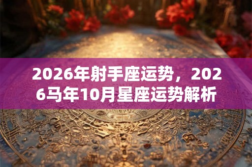 2026年射手座运势，2026马年10月星座运势解析