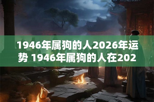 1946年属狗的人2026年运势 1946年属狗的人在2026年的运势如何 1946年属狗的人2026年运势 1946年属狗的人在2026年的运势如何