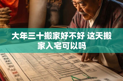 大年三十搬家好不好 这天搬家入宅可以吗 大年三十搬家好不好 这天搬家入宅可以吗