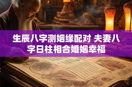 生辰八字测姻缘配对 夫妻八字日柱相合婚姻幸福