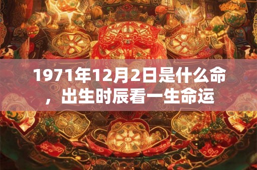 1971年12月2日是什么命,出生时辰看一生命运 1971年12月2日是什么命,出生时辰看一生命运