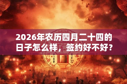 2026年农历四月二十四的日子怎么样，签约好不好？